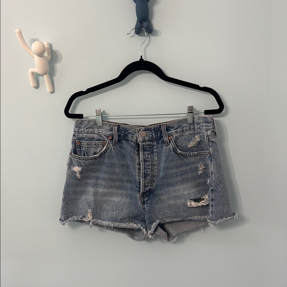 Denim Forum Distressed Denim Women Shorts